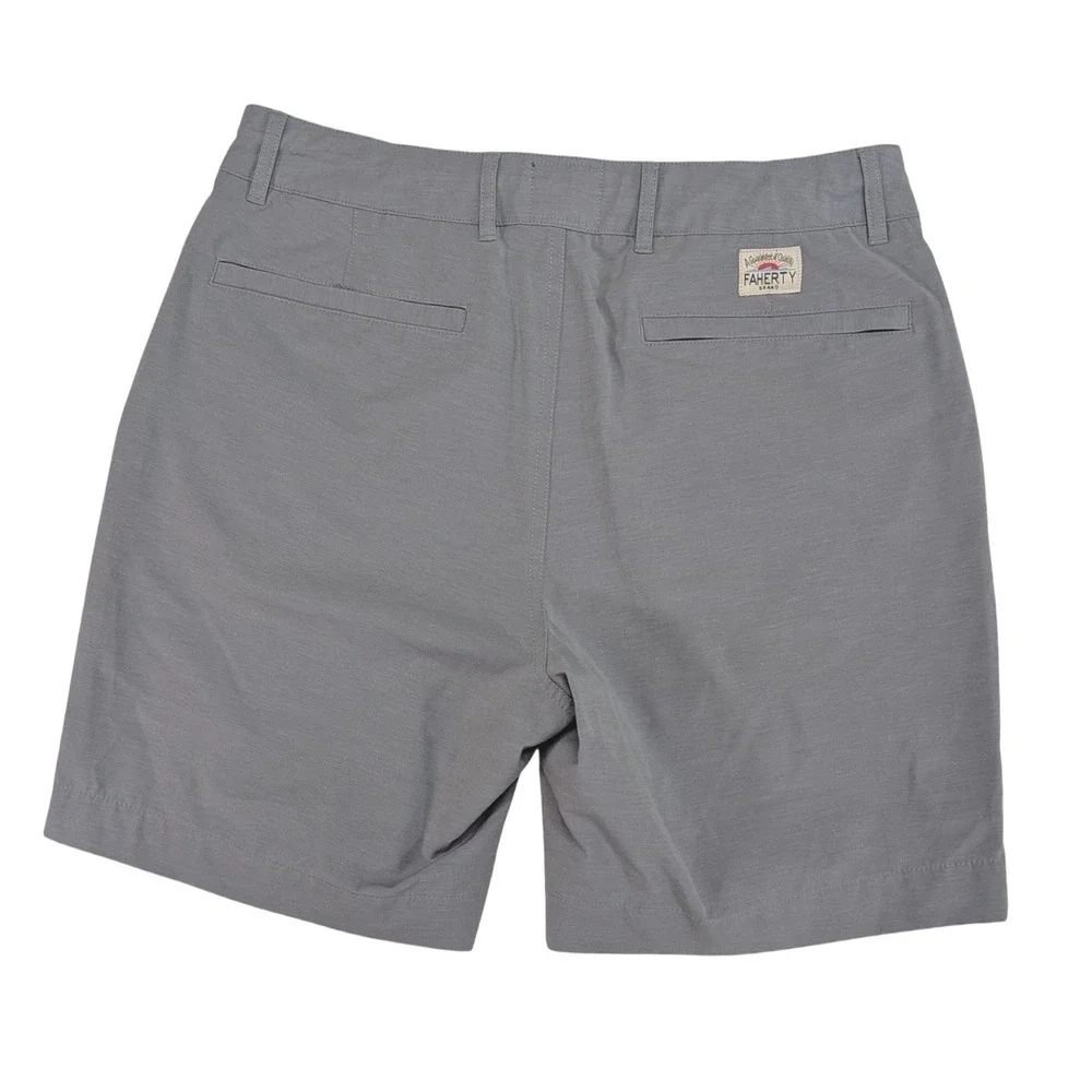 Faherty All Day Shorts 2.0 Mens 30 Gray 7in Hybrid Swim Stretch